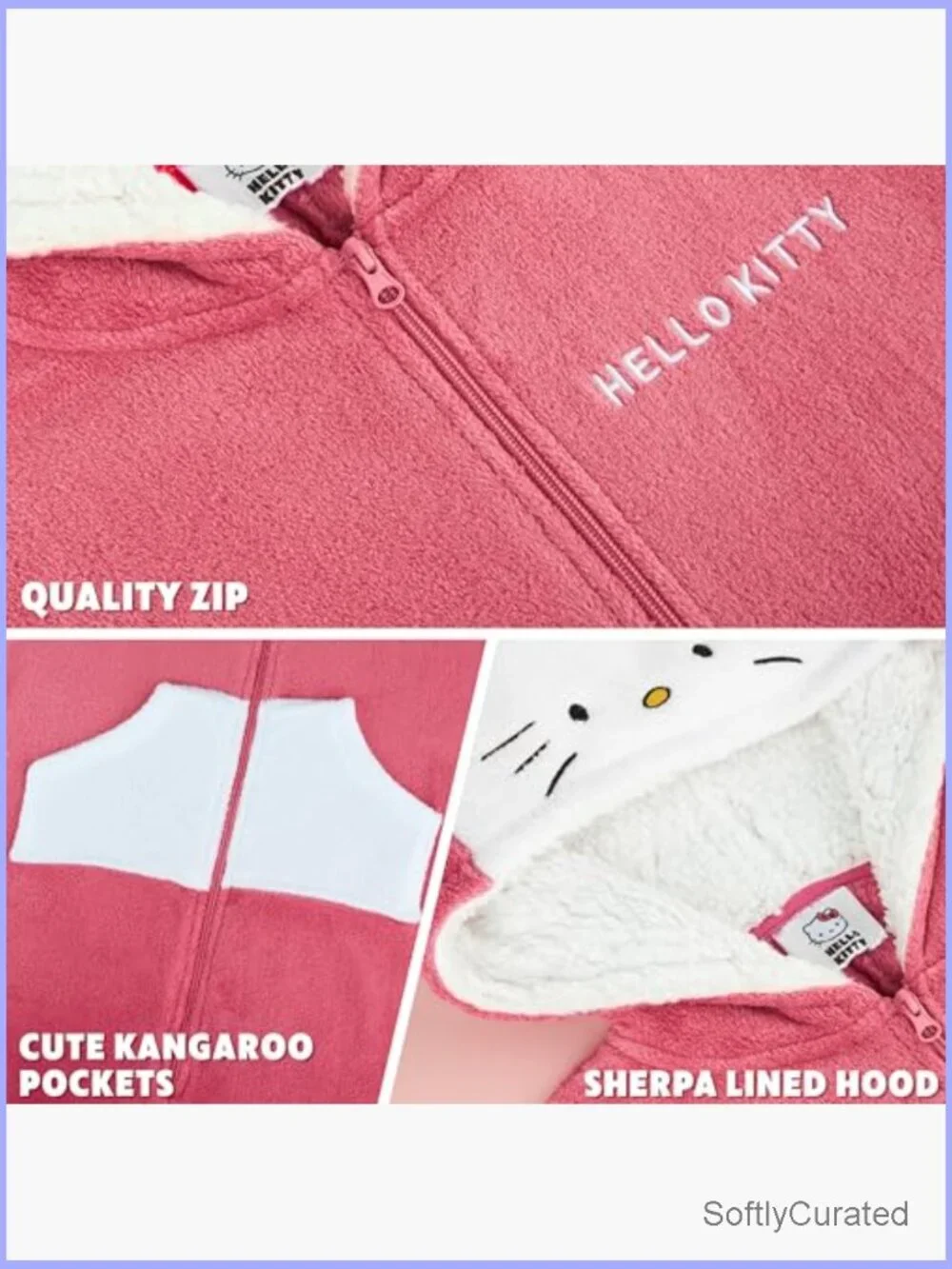 Fleece onesie pajamas women kawaii loungewear hooded jumpsuit